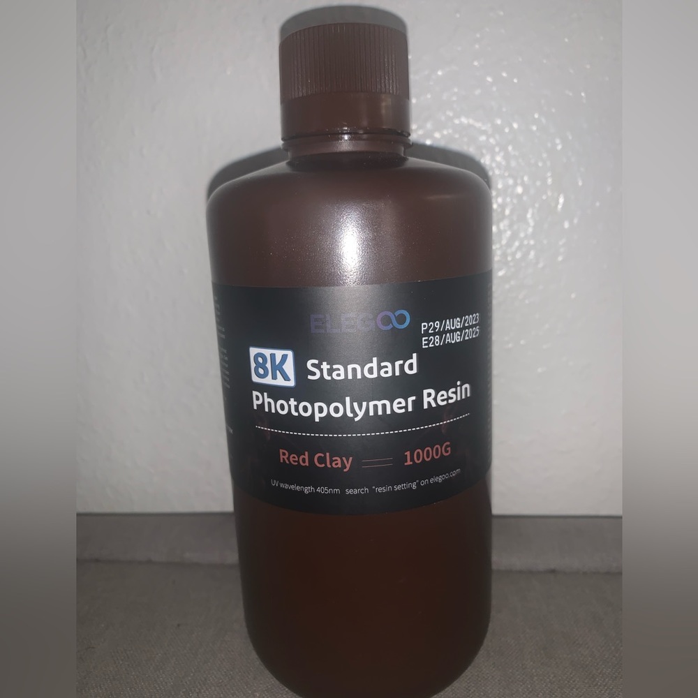 ELEGOO 8K Standard Photopolymer UV 405mm Resin Red Clay 32 oz NEW